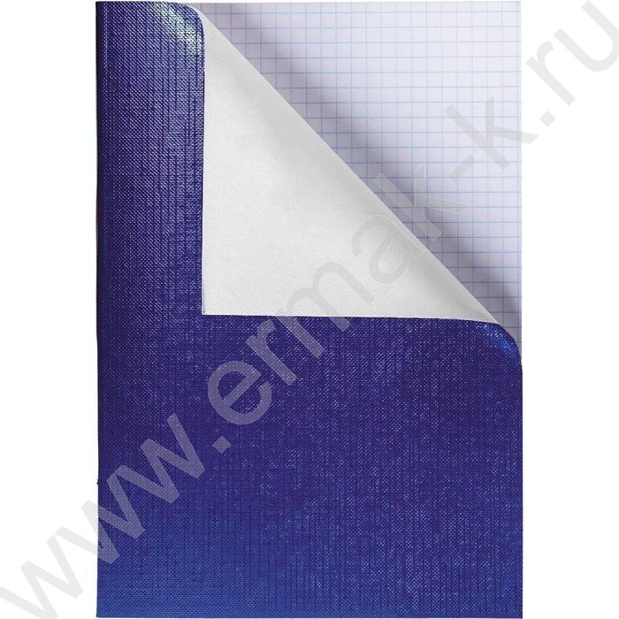 Тетрадь  96л А4 клетка "Бум/винил" METALLIC синий | Фото 1