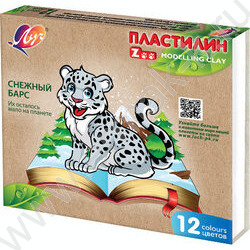 Пластилин  12цв 180г "ZOO" /картон.кор. | Фото 1