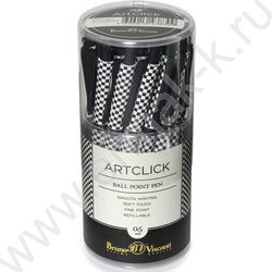 Ручка шар авт ArtClick. Шашечки синяя 0,5мм | Фото 4