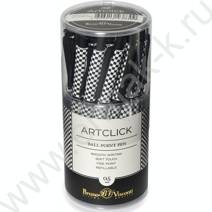 Ручка шар авт ArtClick. Шашечки синяя 0,5мм | Фото 4