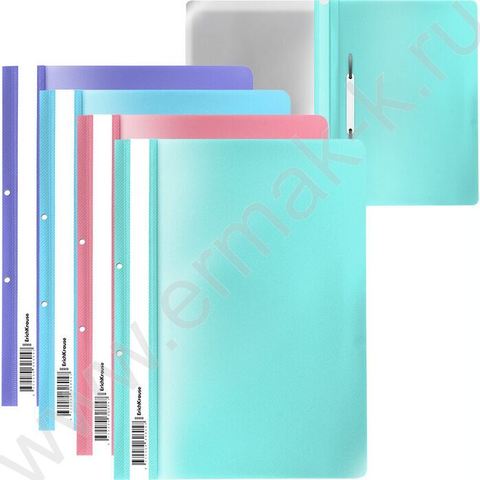 Скоросшиватель пл  Diagonal Pastel с перфорацией /ассорти | Фото 6