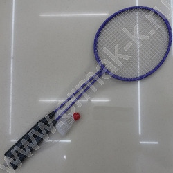 Набор для бадминтона 2 ракетки металл длинная ручка 1 волан в сетке | Фото 1
