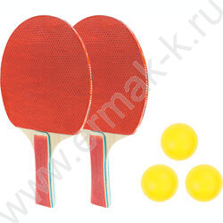Набор для игры в настольный теннис 2 ракетки 3 шарика толщина 7мм блистер | Фото 1