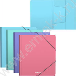 Папка д/тетрадей А5+ пластик на резинке Diagonal Pastel /ассорти | Фото 1