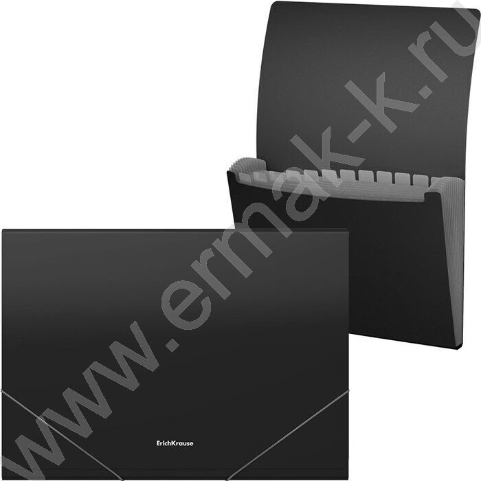 Папка картотека 13отд. Matt Classic, А4, черная | Фото 1