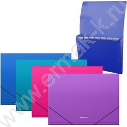 Папка картотека  7отд. Diagonal Vivid, A4, ассорти | Фото 1