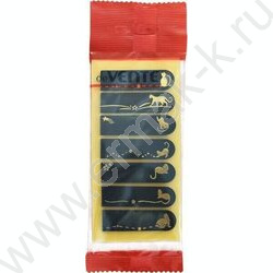 Набор самокл. этикеток-закладок 12*45мм /25л*7диз. "Cat" черные тисн. золотой фольгой /блистер | Фото 1