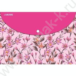Папка-конверт на кнопке А4 Flowers н/прозр. 150мкм | Фото 1