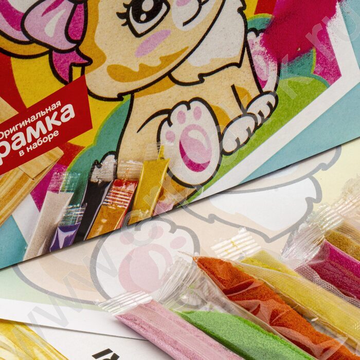 Набор д/творчества Фреска. Картина из песка "Зайка" | Фото 5