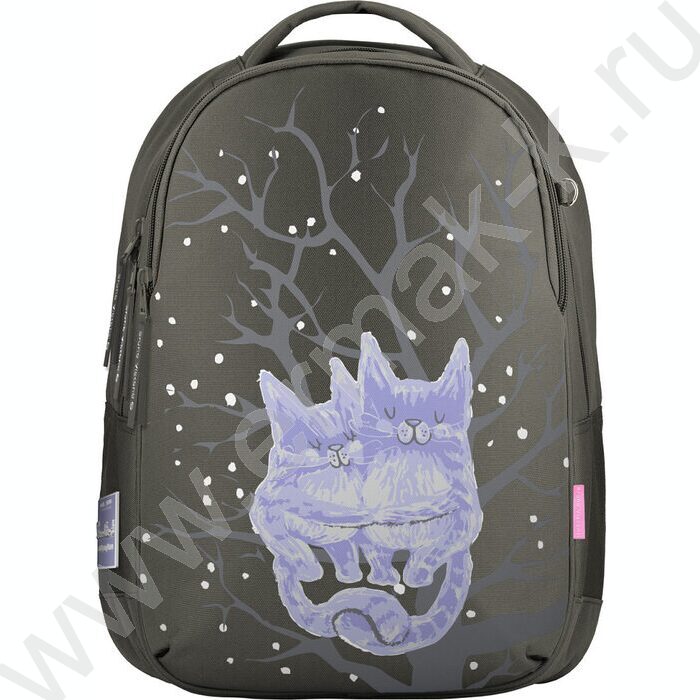Рюкзак Нежные котики эргономичый/темно-серый | Фото 2
