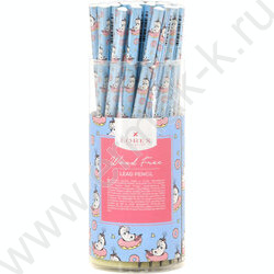 Карандаш пластиковый  HB Wood free illegally cute. Unicorn /трехгранный /заточенный /туба | Фото 5