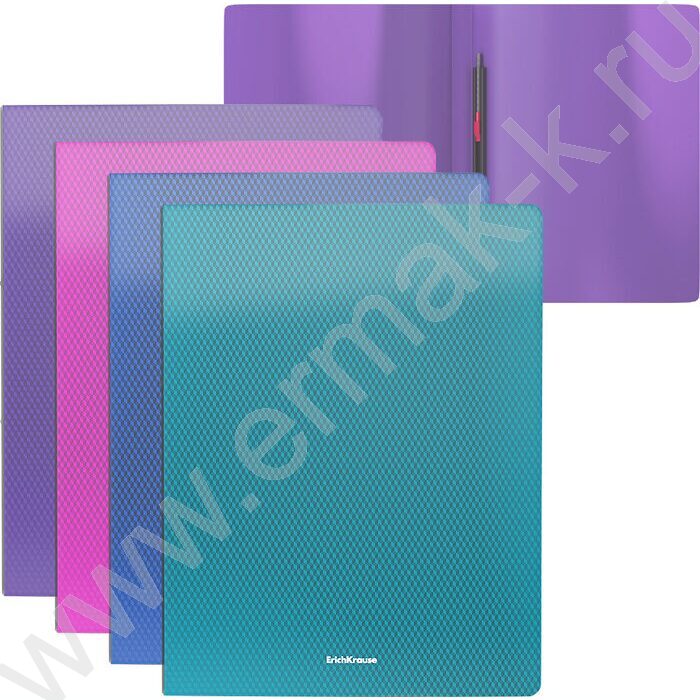 Папка с бок.пруж.скоросшивателем Diagonal Vivid ассорти | Фото 1