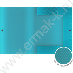 Папка-конверт на кнопке А4 Diagonal Vivid 3 клапана 8мм ассорти | Фото 2