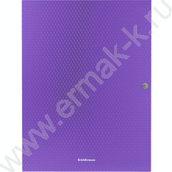 Папка-конверт на кнопке А4 Diagonal Vivid 3 клапана 8мм ассорти | Фото 3