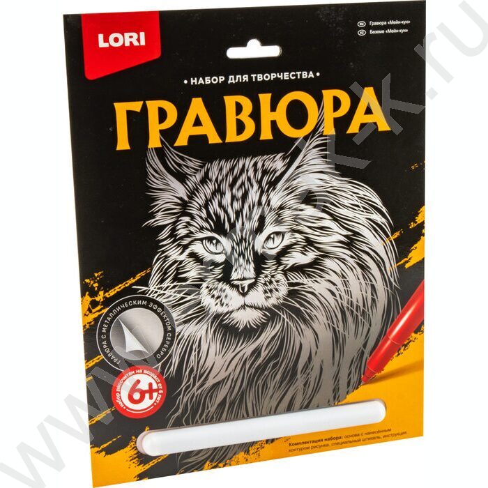 Набор д/творчества Гравюра большая Мейн-кун | Фото 1