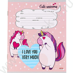 Тетрадь  12л линейка косая "Пухлые единорожки" 5видов | Фото 6