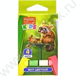 Мел цветной  4цв Зверята | Фото 2