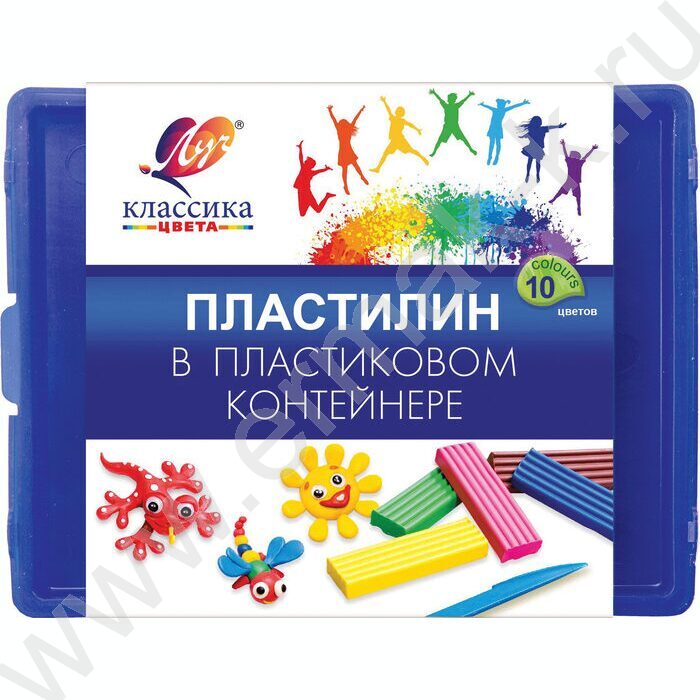 Пластилин 10цв 200г Классика+стек/ в пл.конт. NEW | Фото 2