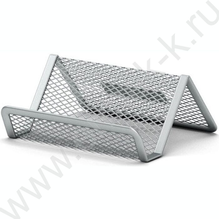 Подставка д/визитных карточек сетчатая (металл) серая | Фото 1