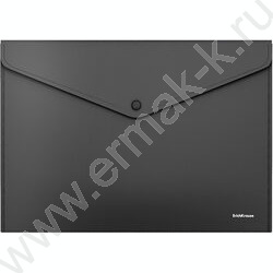 Папка-конверт на кнопке А4 Fizzy Classic непрозрачная /черная | Фото 1