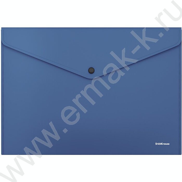 Папка-конверт на кнопке А4 Fizzy Classic непрозрачная /синяя | Фото 1