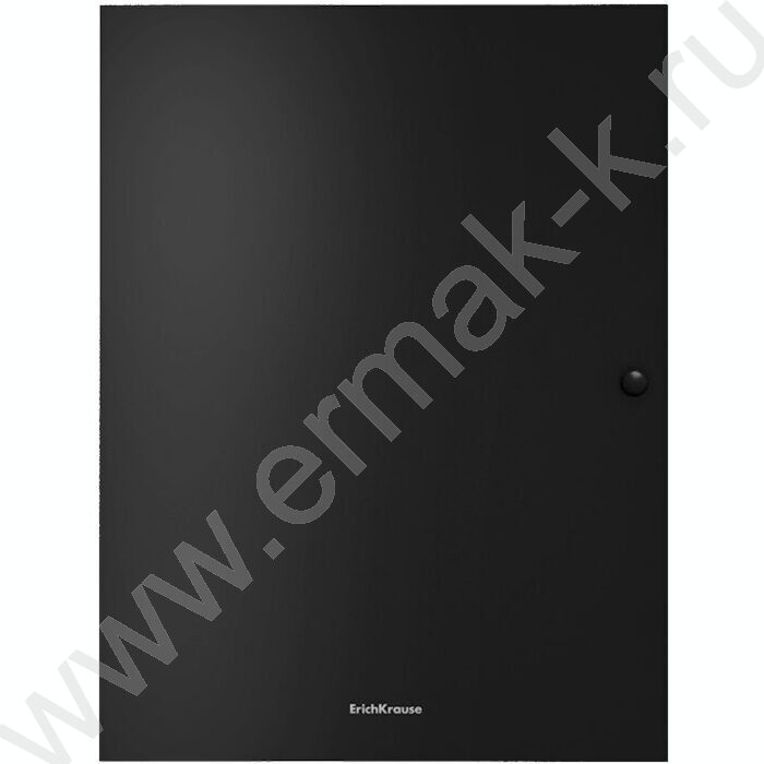 Папка-конверт на кнопке А4 Matt Classic черная 8мм с 3 клапанами | Фото 1