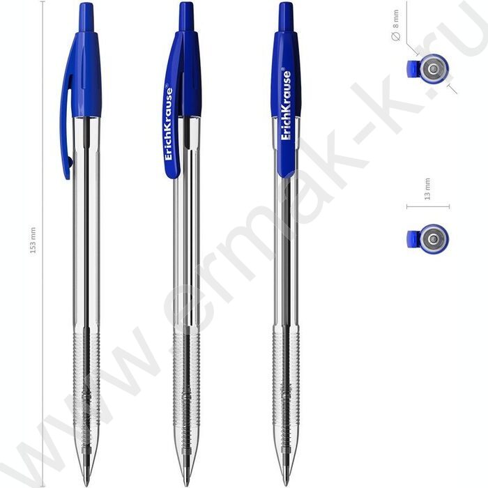 Ручка шар авт R-301 Matic Classic 1,0мм, синяя /корпус - прозрачный | Фото 3