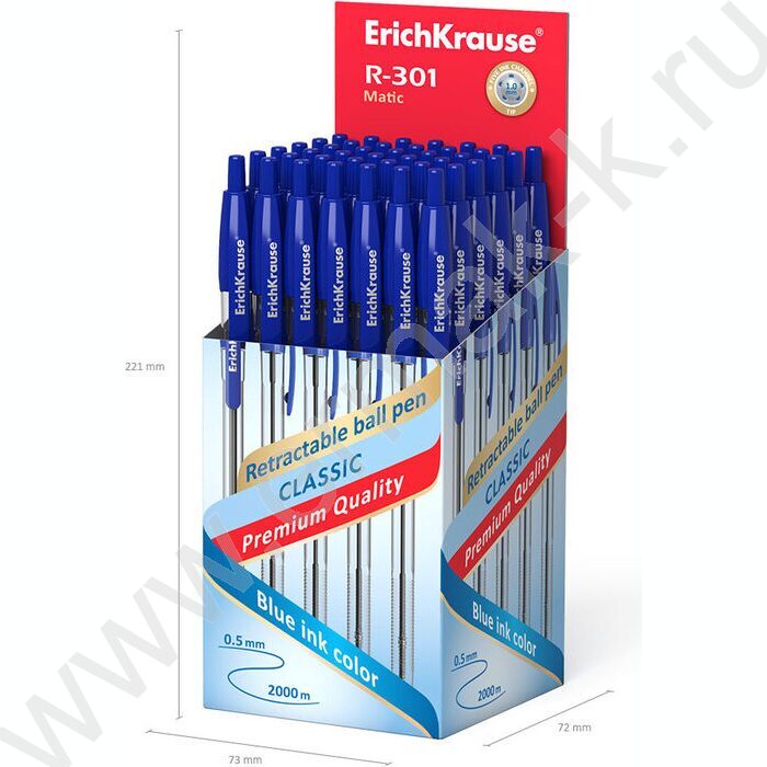 Ручка шар авт R-301 Matic Classic 1,0мм, синяя /корпус - прозрачный | Фото 4