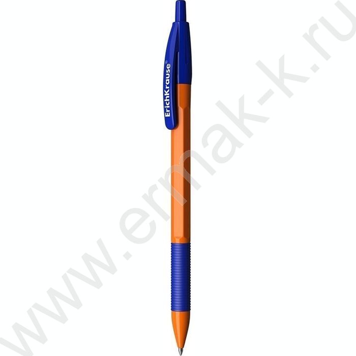 Ручка шар авт R-301 Matic&Grip Orange 0.7мм, синяя /корпус-оранжевый /с резин. держателем | Фото 1