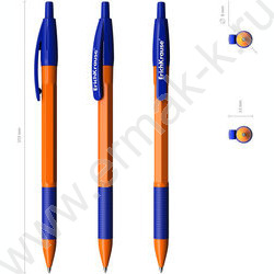 Ручка шар авт R-301 Matic&Grip Orange 0.7мм, синяя /корпус-оранжевый /с резин. держателем | Фото 3