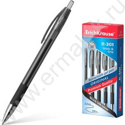 Ручка гелевая авт черная 0,5мм  R-301 Original Gel Matic&Grip /резин. держатель | Фото 2