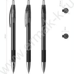 Ручка гелевая авт черная 0,5мм  R-301 Original Gel Matic&Grip /резин. держатель | Фото 3