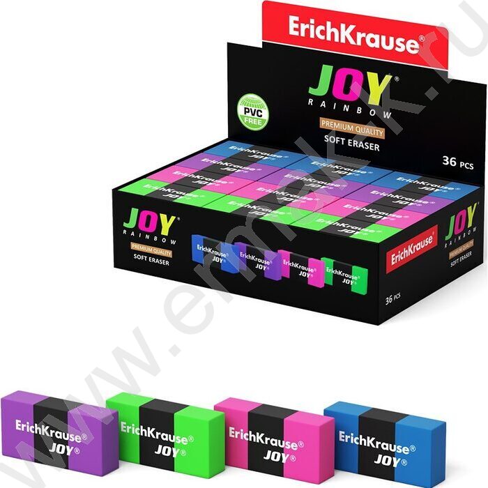 Ластик цветной прямоугольный "JOY® Rainbow Neon" | Фото 5