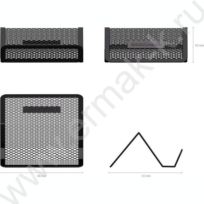 Подставка д/визитных карточек сетчатая (металл) черная | Фото 3