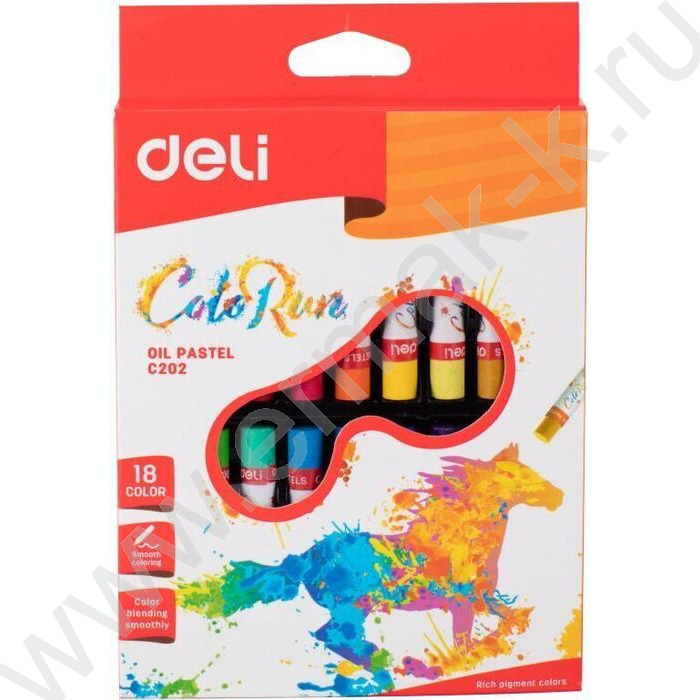 Пастель масляная 18цв  ColoRun /картон.кор. /европодвес | Фото 1