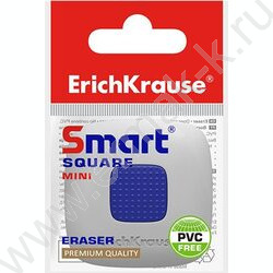 Ластик белый квадратный "Smart Mini Square" с пласт. держателем | Фото 3