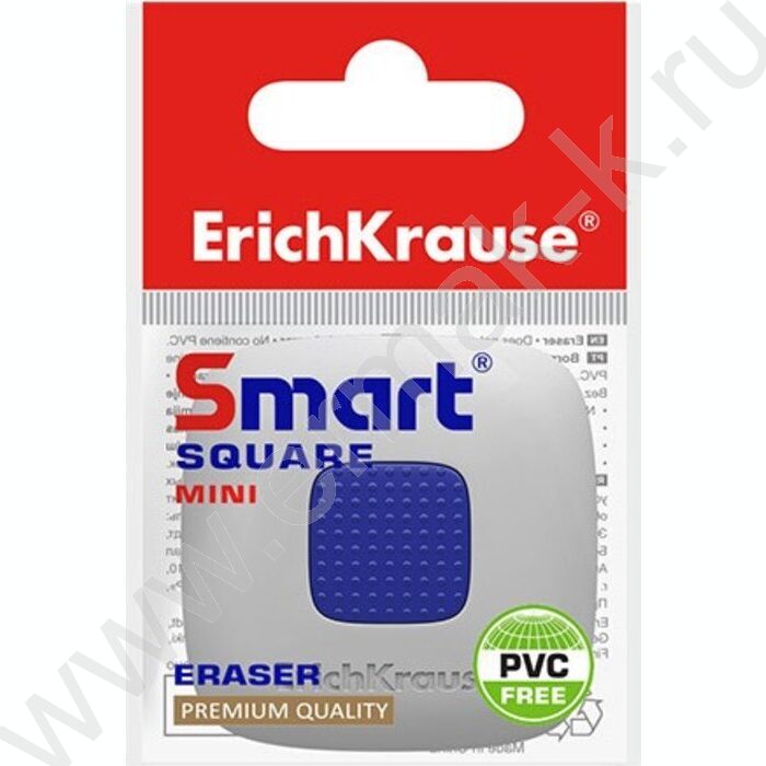 Ластик белый квадратный "Smart Mini Square" с пласт. держателем | Фото 3