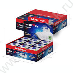 Ластик белый квадратный "Smart Mini Square" с пласт. держателем | Фото 5