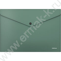 Папка-конверт на кнопке А4 Fizzy Classic непрозрачная /зеленая | Фото 1