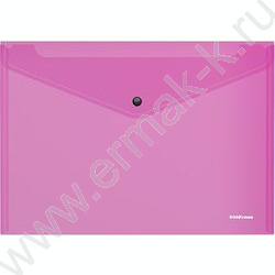 Папка-конверт на кнопке А5+ Glossy Vivid полупрозрач. /ассорти | Фото 2