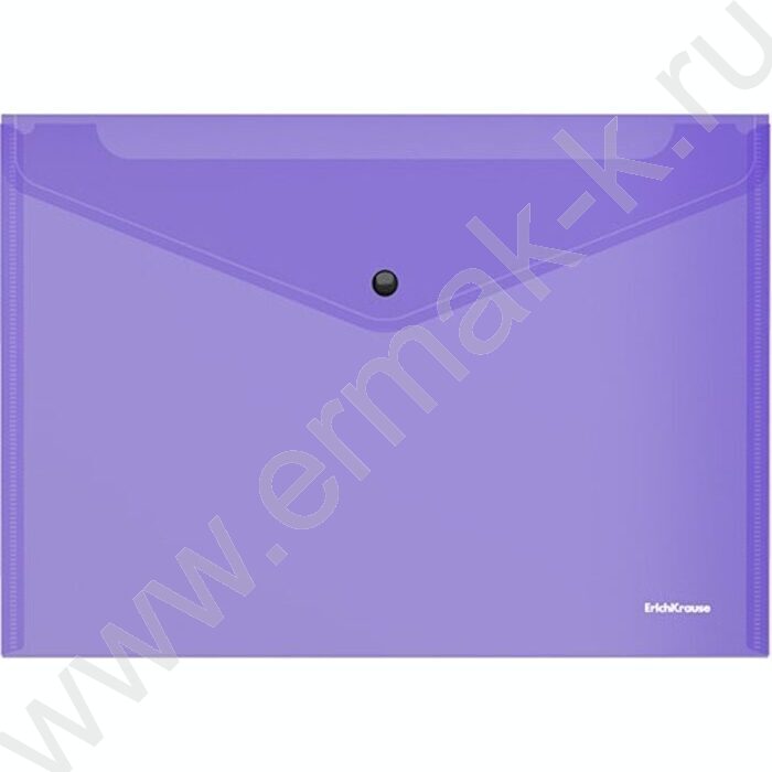 Папка-конверт на кнопке А5+ Glossy Vivid полупрозрач. /ассорти | Фото 4