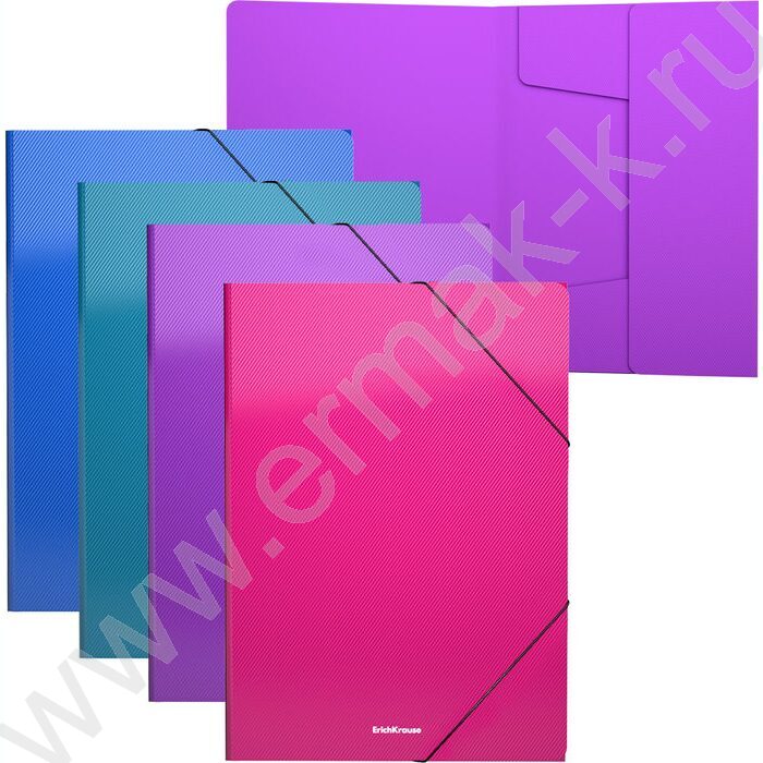 Папка на резинках Diagonal Vivid ассорти А4 | Фото 1