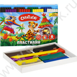 Пластилин   8цв 120г + стек /карт. коробка | Фото 3