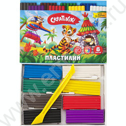 Пластилин   8цв 120г + стек /карт. коробка | Фото 4