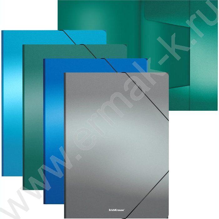 Папка на резинках Matt Ice Metallic ассорти А4 | Фото 1