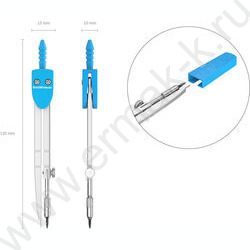 Циркуль метал. 120мм. Neon, пенал /ассорти | Фото 3