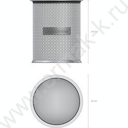 Стакан д/пишущих принадлежностей сетчатый (металл) круг, серый | Фото 2