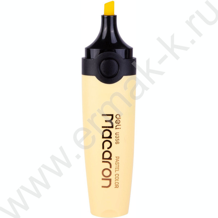 Текстовыделитель /желтый пастельный/ 1-5мм косой Macaron   | Фото 2