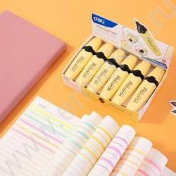 Текстовыделитель /желтый пастельный/ 1-5мм косой Macaron   | Фото 4