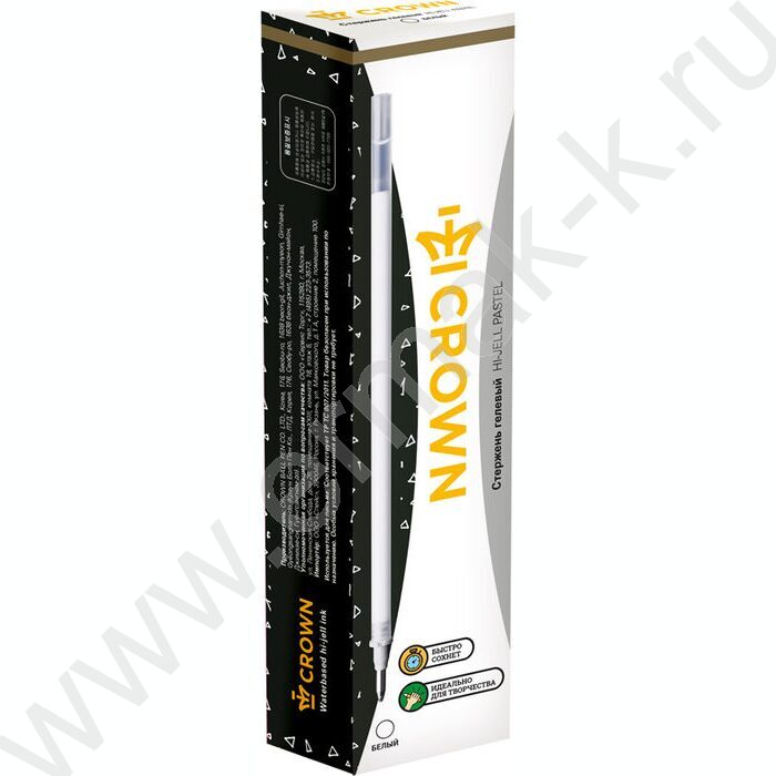 Стержень гел. белый 138мм 0,8мм "Hi-Jell Pastel" | Фото 2